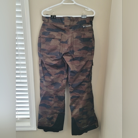 Columbia Snow Pants Omnitech Size S Brown Camouflage #702 - Picture 8 of 16